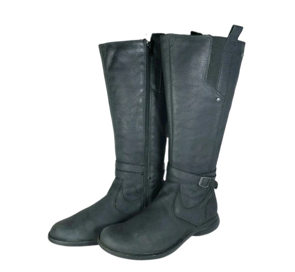 Merrell Women's Captiva US9,5 Black Leather Waterproof Zip Tall Riding Boots